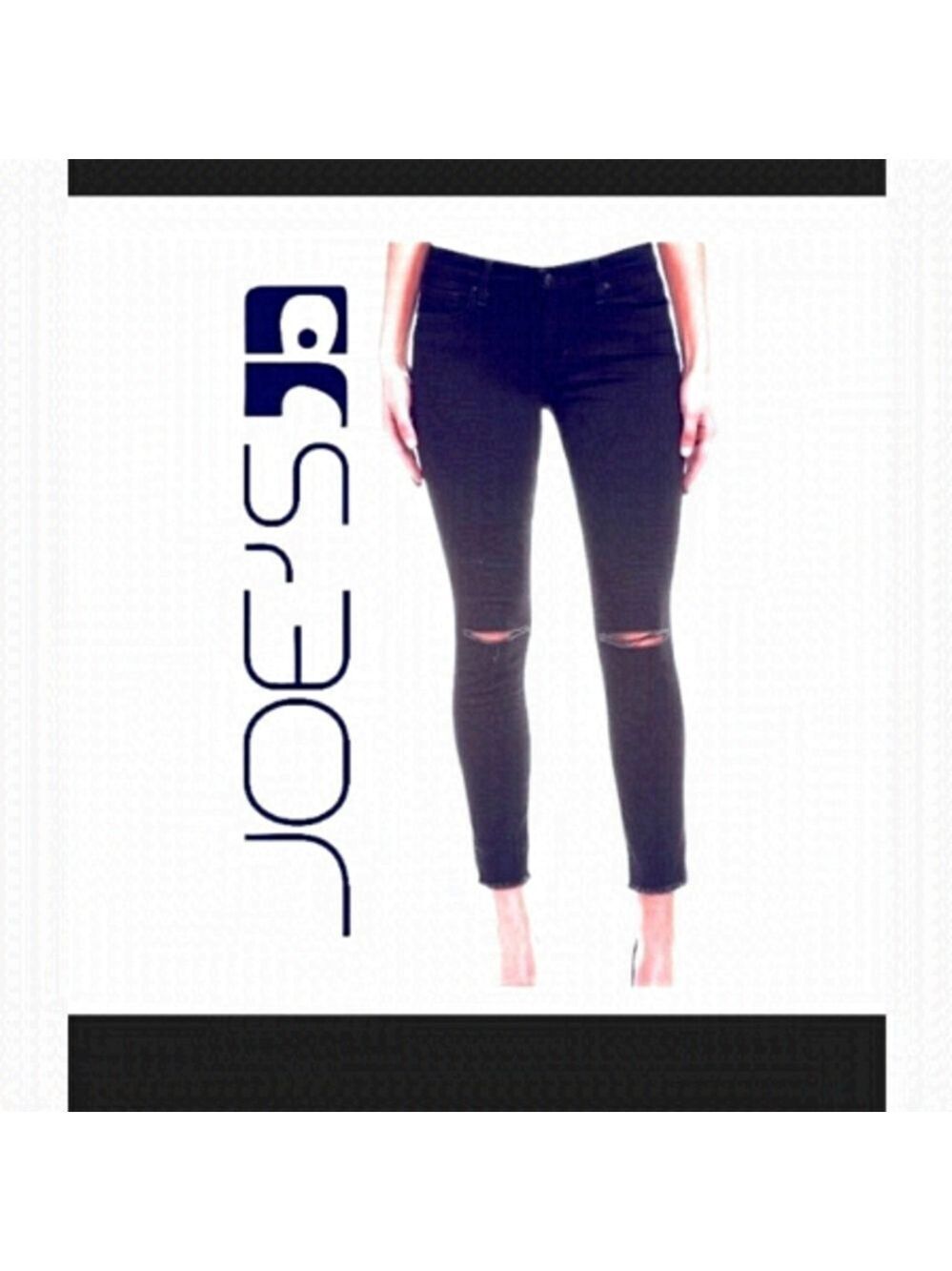 JOE'S  NIKA BLACK DISTRESSED JEANS